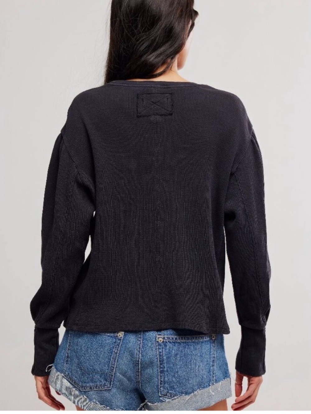 Free people We The Free Lapis Cuff Long Sleeve Top. NWOT - Picture 3 of 5
